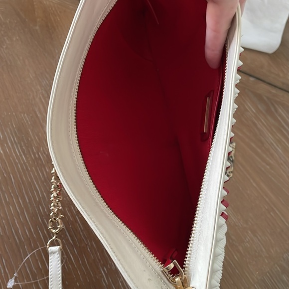 EUC Christian Louboutin LoubiPosh Valentines Spiked Clutch w/ chain,dust bag,box - Picture 11 of 17